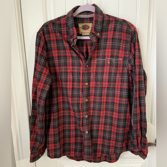 Boston Traiders 100% Cotton Mens Plaid Shirt Sz Large - Picture 1 of 4